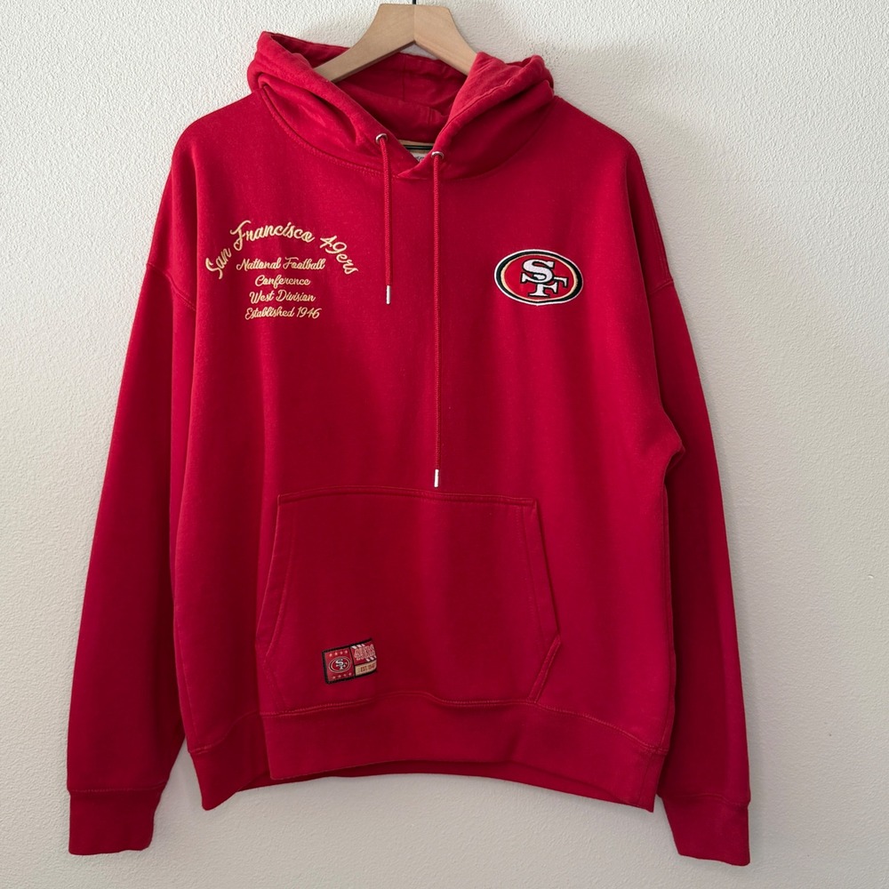ULTRA GAME Mens Hoodie San Francisco 49ers Super Bowl Champions Sporty Red M